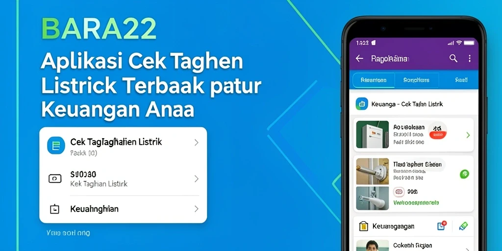 Antarmuka BARA22 untuk cek tagihan listrik yang mudah dan informatif.