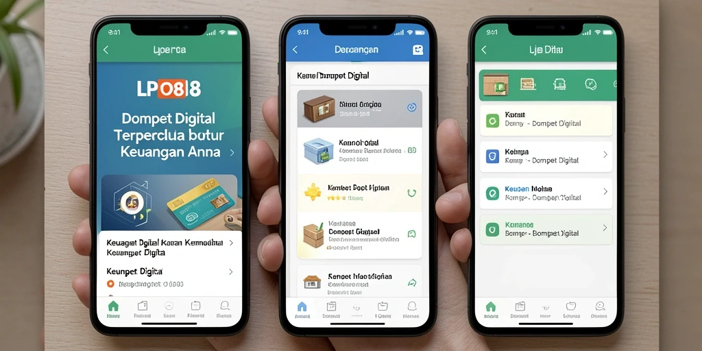 Tampilan antarmuka utama LPO88 yang memudahkan transaksi Dompet Digital.