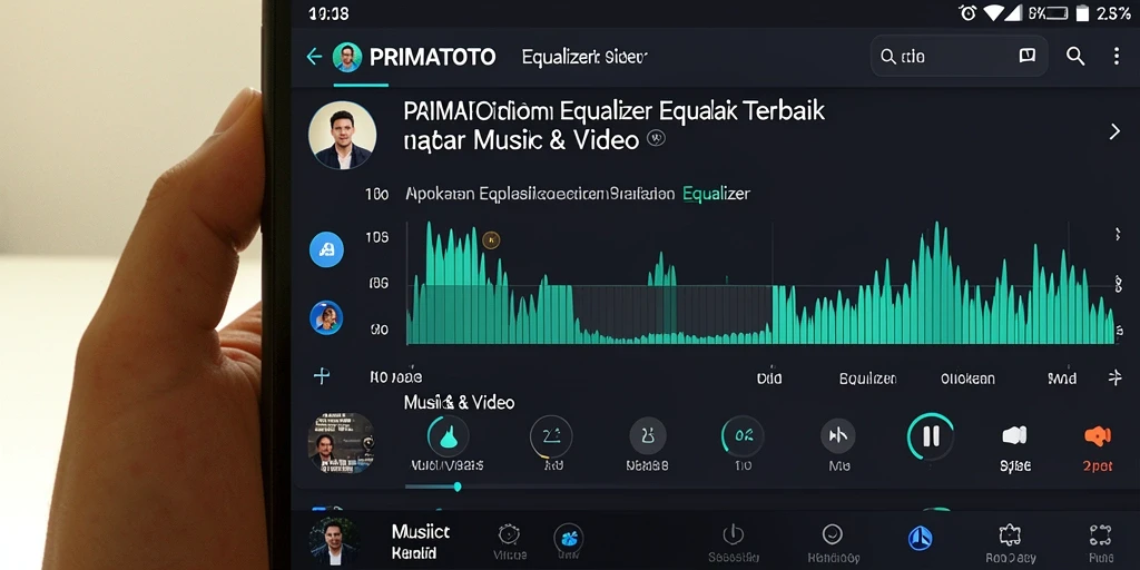 Tampilan antarmuka PRIMATOTO dengan kontrol equalizer yang intuitif.