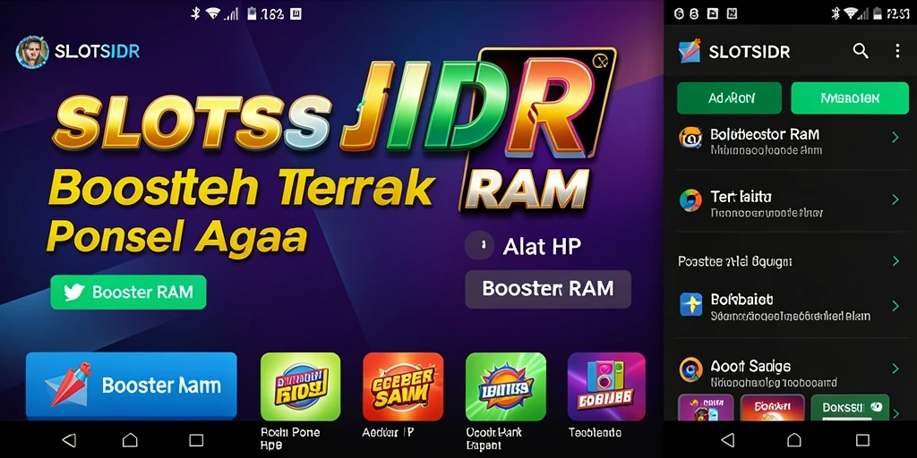 Antarmuka SLOTSIDR dengan fitur pembersihan RAM yang sederhana dan efektif.