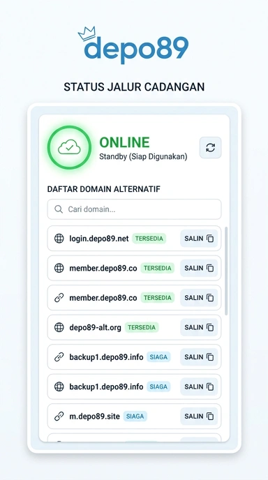 Tampilan link alternatif depo89