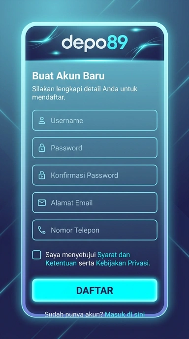 Tampilan halaman daftar depo89